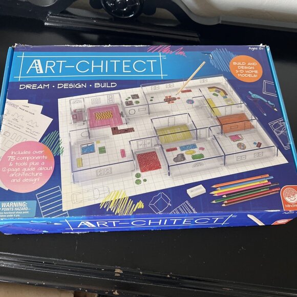 New - MindWare ART-CHITECT 3-D Home Design Architecture Kit - Ages 8+ - Picture 1 of 11